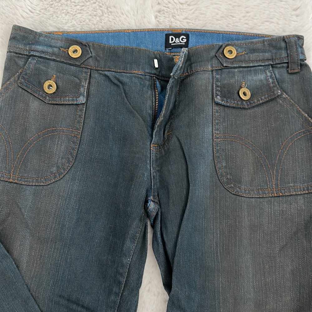 Jean Flare Dolce & Gabbana Femme - Taille S - Bleu Clair - Vintage